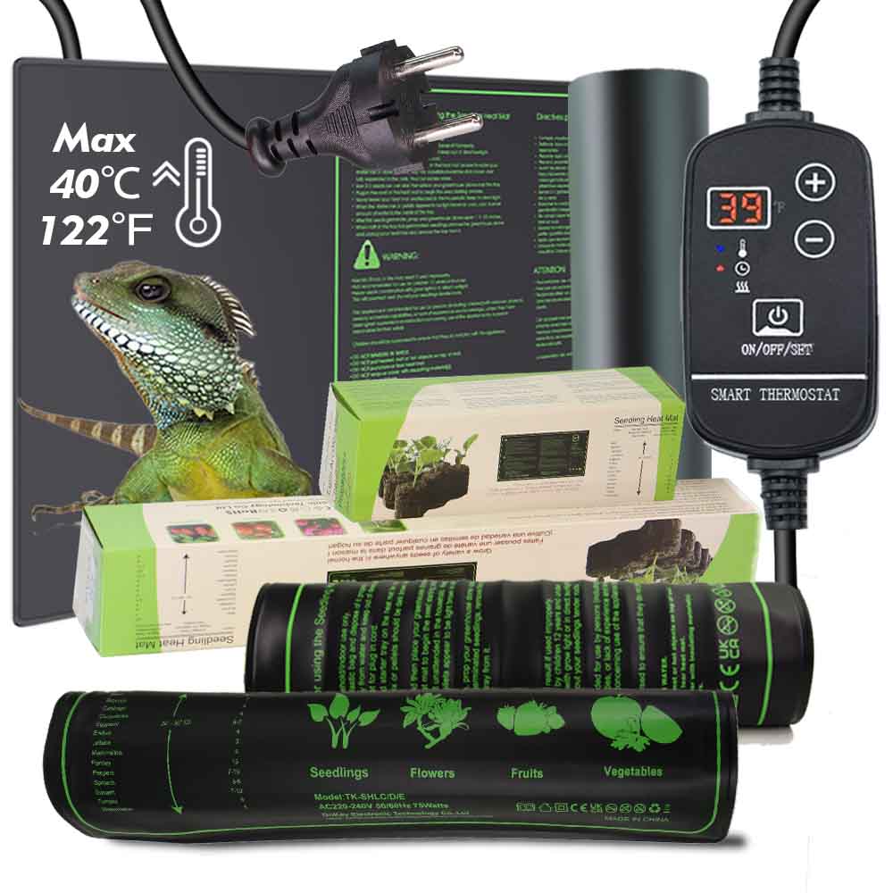 Seedling Heat Mat - แผ่นทำความร้อนต้นไม้7-100วัตต์สามารถปรับอุณหภูมิได้16 ℃ ถึง40 ℃ เสื่อความร้อนสัตว์เลื้อยคลานกันน้ำสำหรับ Grow
