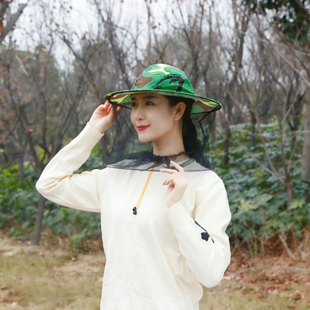 Agriculture Farming Hats - หมวกคลุมหน้าสำหรับเลี้ยงผึ้ง พร้อมตาข่ายกันยุง สำหรับงานเกษตรกรรมกลางแจ้ง งานไร่นา และงานภาคสนาม อุปกรณ์ป้องกัน